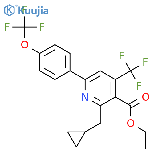 3-PYRIDINECARBOXYLIC ACID, 2-(CYCLOPROPYLMETHYL)-6-[4-(TRIFLUOROMETHOXY)PHENYL]-4-(TRIFLUOROMETHYL)-, ETHYL ESTER structure