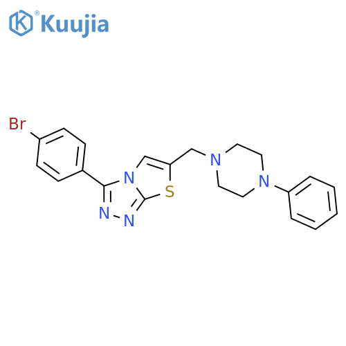 1-{3-(4-bromophenyl)-1,2,4triazolo3,4-b1,3thiazol-6-ylmethyl}-4-phenylpiperazine structure