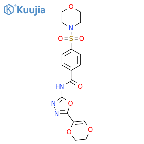 N-5-(5,6-dihydro-1,4-dioxin-2-yl)-1,3,4-oxadiazol-2-yl-4-(morpholine-4-sulfonyl)benzamide structure