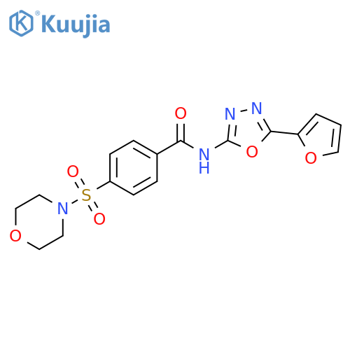 N-5-(furan-2-yl)-1,3,4-oxadiazol-2-yl-4-(morpholine-4-sulfonyl)benzamide structure