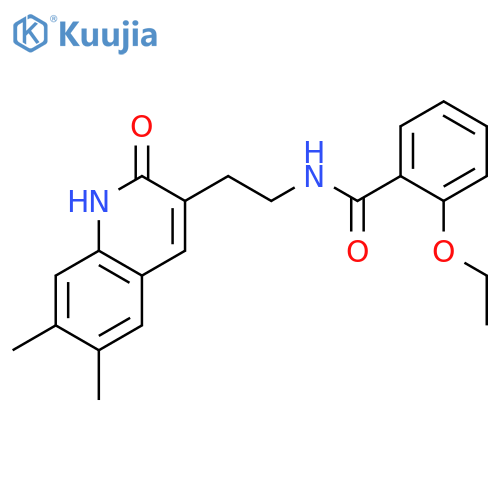 N-2-(6,7-dimethyl-2-oxo-1,2-dihydroquinolin-3-yl)ethyl-2-ethoxybenzamide structure