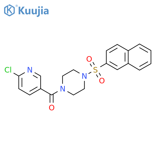1-(6-Chloropyridine-3-carbonyl)-4-(naphthalene-2-sulfonyl)piperazine structure