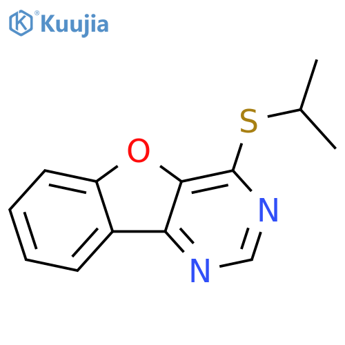 6-(propan-2-ylsulfanyl)-8-oxa-3,5-diazatricyclo7.4.0.0^{2,7}trideca-1(9),2(7),3,5,10,12-hexaene structure
