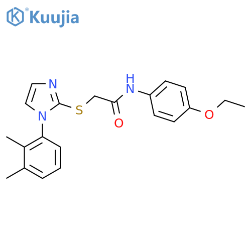 2-{1-(2,3-dimethylphenyl)-1H-imidazol-2-ylsulfanyl}-N-(4-ethoxyphenyl)acetamide structure