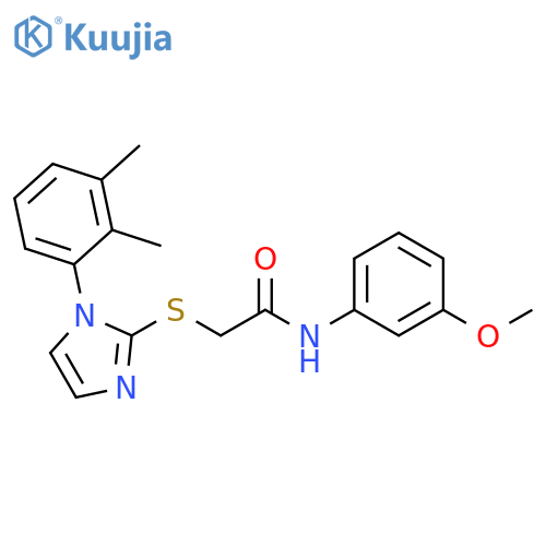 2-{1-(2,3-dimethylphenyl)-1H-imidazol-2-ylsulfanyl}-N-(3-methoxyphenyl)acetamide structure