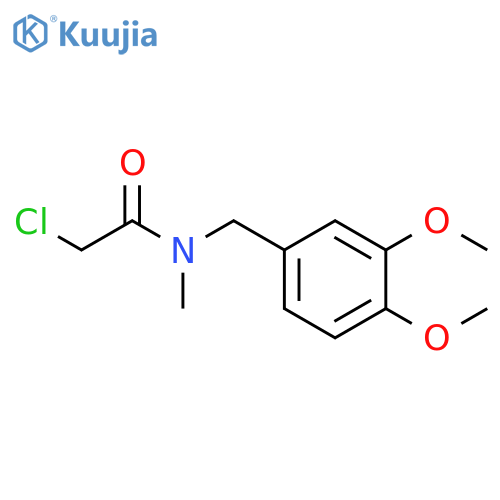 2-chloro-N-(3,4-dimethoxyphenyl)methyl-N-methylacetamide structure