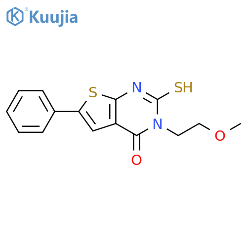 3-(2-methoxyethyl)-6-phenyl-2-sulfanyl-3H,4H-thieno2,3-dpyrimidin-4-one structure