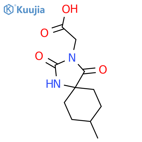 2-{8-Methyl-2,4-dioxo-1,3-diazaspiro4.5decan-3-yl}acetic Acid structure