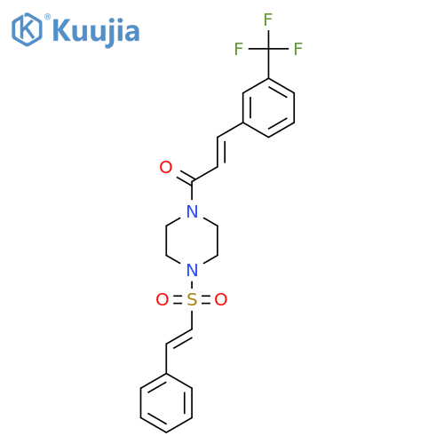 1-[4-(2-Phenylethenesulfonyl)piperazin-1-yl]-3-[3-(trifluoromethyl)phenyl]prop-2-en-1-one structure