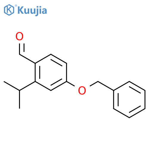 BENZALDEHYDE, 2-(1-METHYLETHYL)-4-(PHENYLMETHOXY)- structure