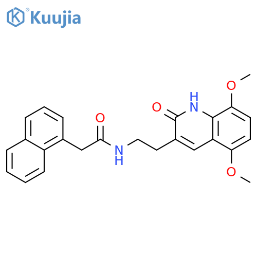 N-2-(5,8-dimethoxy-2-oxo-1,2-dihydroquinolin-3-yl)ethyl-2-(naphthalen-1-yl)acetamide structure