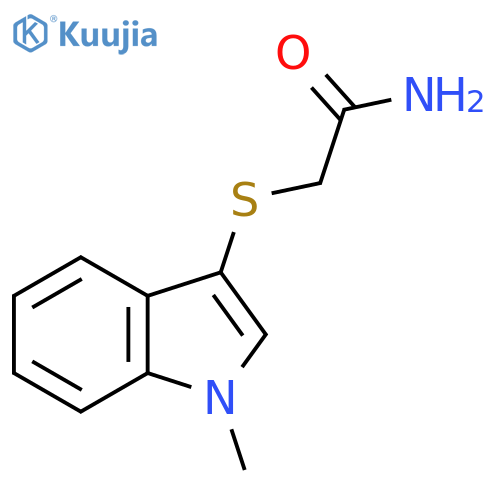 2-(1-methyl-1H-indol-3-yl)sulfanylacetamide structure