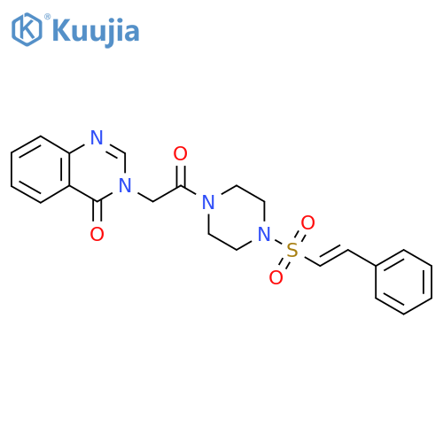 3-{2-Oxo-2-[4-(2-phenylethenesulfonyl)piperazin-1-yl]ethyl}-3,4-dihydroquinazolin-4-one structure