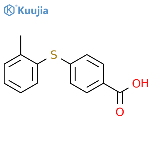 4-(2-Methylphenyl)sulfanylbenzoic Acid structure