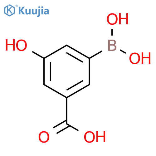 Benzoic acid, 3-borono-5-hydroxy- structure