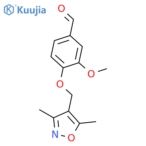 4-[(3,5-dimethyl-1,2-oxazol-4-yl)methoxy]-3-methoxybenzaldehyde structure