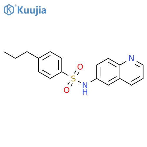 Benzenesulfonamide, 4-propyl-N-6-quinolinyl- structure