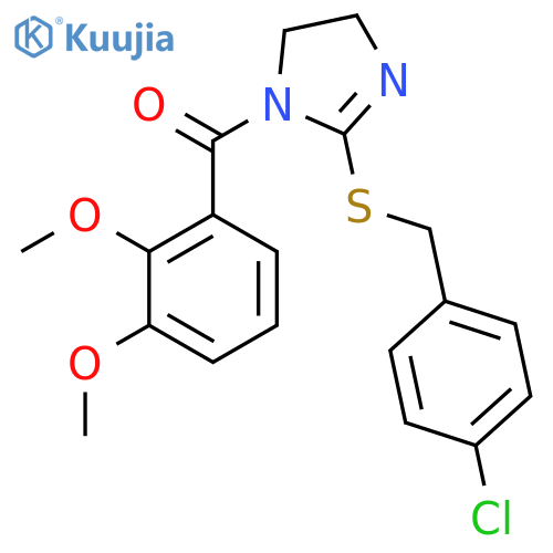2-{(4-chlorophenyl)methylsulfanyl}-1-(2,3-dimethoxybenzoyl)-4,5-dihydro-1H-imidazole structure
