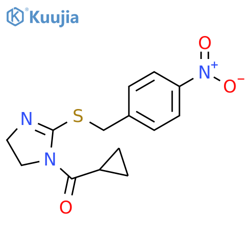1-cyclopropanecarbonyl-2-{(4-nitrophenyl)methylsulfanyl}-4,5-dihydro-1H-imidazole structure