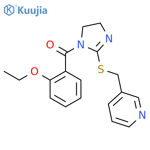3-({1-(2-ethoxybenzoyl)-4,5-dihydro-1H-imidazol-2-ylsulfanyl}methyl)pyridine structure