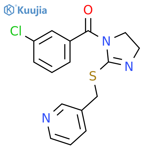 3-({1-(3-chlorobenzoyl)-4,5-dihydro-1H-imidazol-2-ylsulfanyl}methyl)pyridine structure