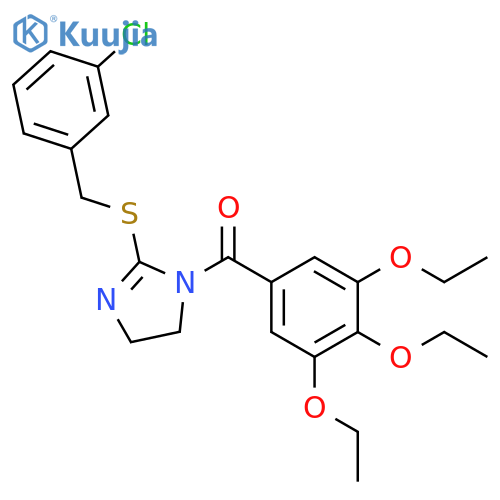 2-{(3-chlorophenyl)methylsulfanyl}-1-(3,4,5-triethoxybenzoyl)-4,5-dihydro-1H-imidazole structure