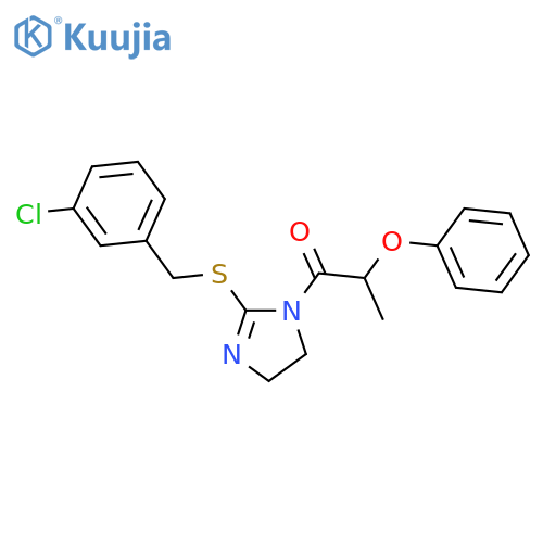 1-(2-{(3-chlorophenyl)methylsulfanyl}-4,5-dihydro-1H-imidazol-1-yl)-2-phenoxypropan-1-one structure