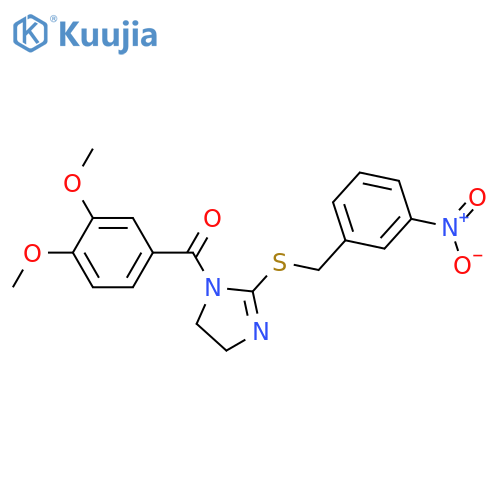 1-(3,4-dimethoxybenzoyl)-2-{(3-nitrophenyl)methylsulfanyl}-4,5-dihydro-1H-imidazole structure