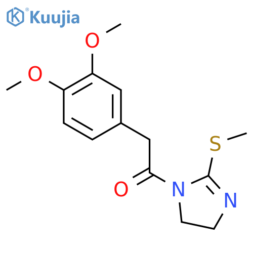 2-(3,4-dimethoxyphenyl)-1-2-(methylsulfanyl)-4,5-dihydro-1H-imidazol-1-ylethan-1-one structure