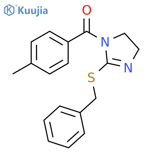 2-(benzylsulfanyl)-1-(4-methylbenzoyl)-4,5-dihydro-1H-imidazole structure