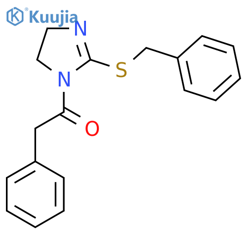 1-2-(benzylsulfanyl)-4,5-dihydro-1H-imidazol-1-yl-2-phenylethan-1-one structure