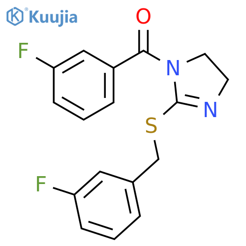 1-(3-fluorobenzoyl)-2-{(3-fluorophenyl)methylsulfanyl}-4,5-dihydro-1H-imidazole structure