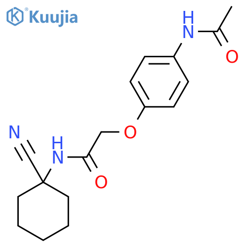 2-(4-acetamidophenoxy)-N-(1-cyanocyclohexyl)acetamide structure