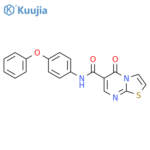 5-oxo-N-(4-phenoxyphenyl)-5H-1,3thiazolo3,2-apyrimidine-6-carboxamide structure