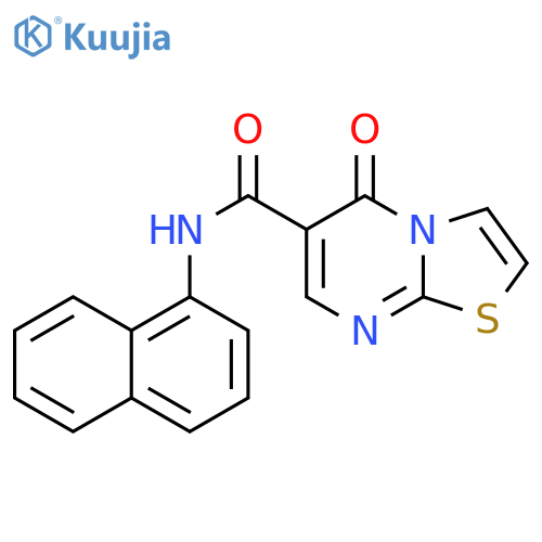 N-(naphthalen-1-yl)-5-oxo-5H-1,3thiazolo3,2-apyrimidine-6-carboxamide structure