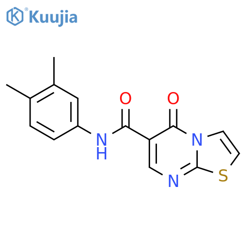 N-(3,4-dimethylphenyl)-5-oxo-5H-1,3thiazolo3,2-apyrimidine-6-carboxamide structure