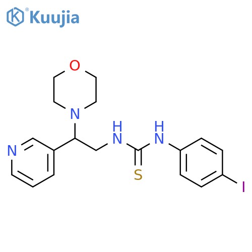 1-(4-iodophenyl)-3-2-(morpholin-4-yl)-2-(pyridin-3-yl)ethylthiourea structure