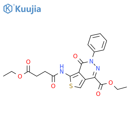 ethyl 5-(4-ethoxy-4-oxobutanamido)-4-oxo-3-phenyl-3H,4H-thieno3,4-dpyridazine-1-carboxylate structure