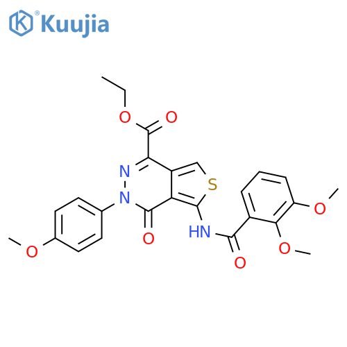 ethyl 5-(2,3-dimethoxybenzamido)-3-(4-methoxyphenyl)-4-oxo-3H,4H-thieno3,4-dpyridazine-1-carboxylate structure
