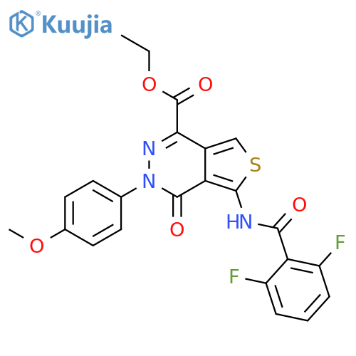 ethyl 5-(2,6-difluorobenzamido)-3-(4-methoxyphenyl)-4-oxo-3H,4H-thieno3,4-dpyridazine-1-carboxylate structure