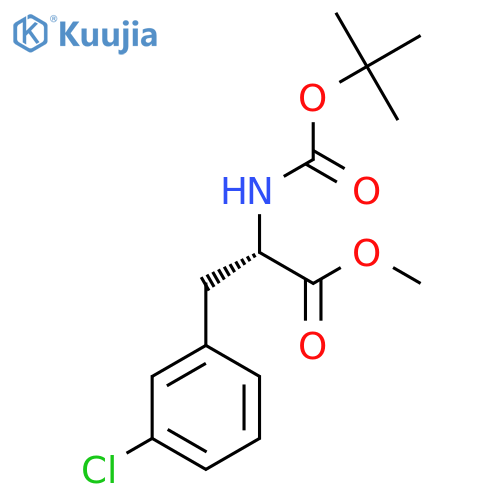 Methyl (2S)-2-{[(tert-butoxy)carbonyl]amino}-3-(3-chlorophenyl)propanoate structure