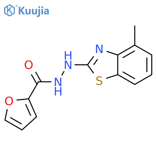 N'-(4-methyl-1,3-benzothiazol-2-yl)furan-2-carbohydrazide structure
