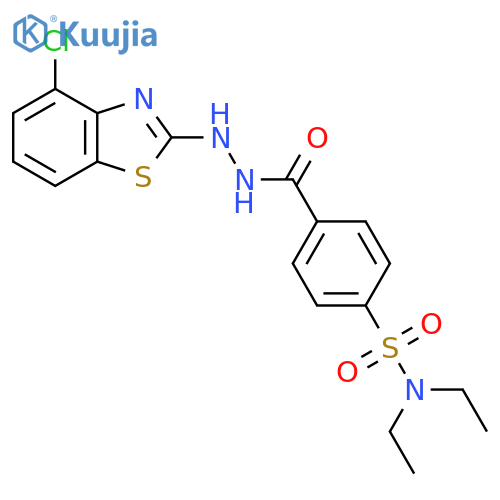 4-N'-(4-chloro-1,3-benzothiazol-2-yl)hydrazinecarbonyl-N,N-diethylbenzene-1-sulfonamide structure