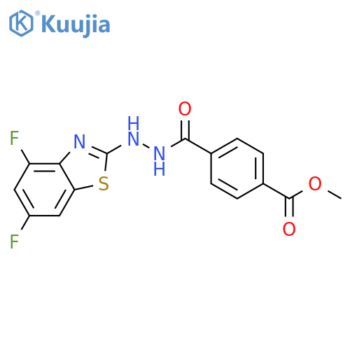 methyl 4-N'-(4,6-difluoro-1,3-benzothiazol-2-yl)hydrazinecarbonylbenzoate structure