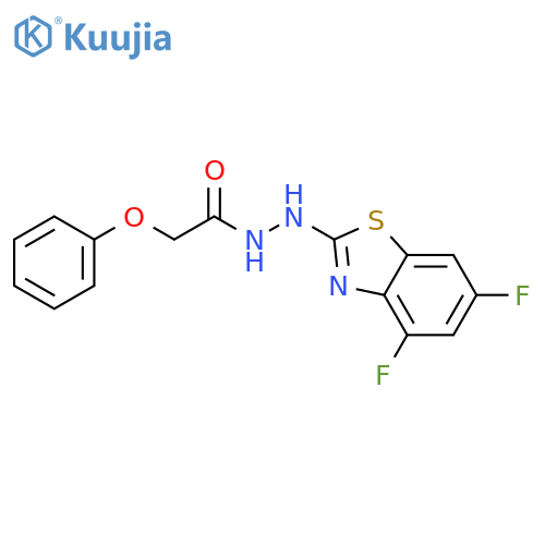 N'-(4,6-difluoro-1,3-benzothiazol-2-yl)-2-phenoxyacetohydrazide structure