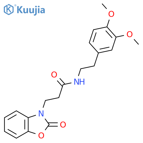 N-2-(3,4-dimethoxyphenyl)ethyl-3-(2-oxo-2,3-dihydro-1,3-benzoxazol-3-yl)propanamide structure