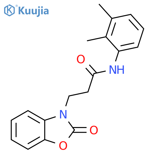 N-(2,3-dimethylphenyl)-3-(2-oxo-2,3-dihydro-1,3-benzoxazol-3-yl)propanamide structure