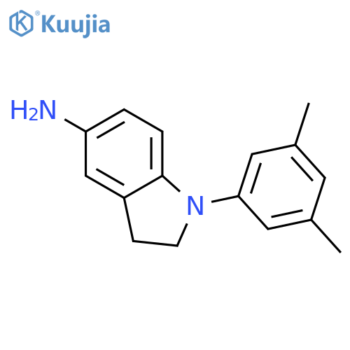 1H-INDOL-5-AMINE, 1-(3,5-DIMETHYLPHENYL)-2,3-DIHYDRO- structure