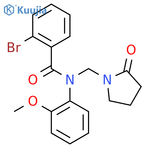 2-bromo-N-(2-methoxyphenyl)-N-(2-oxopyrrolidin-1-yl)methylbenzamide structure
