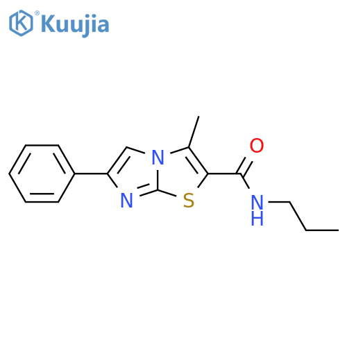 3-methyl-6-phenyl-N-propylimidazo2,1-b1,3thiazole-2-carboxamide structure